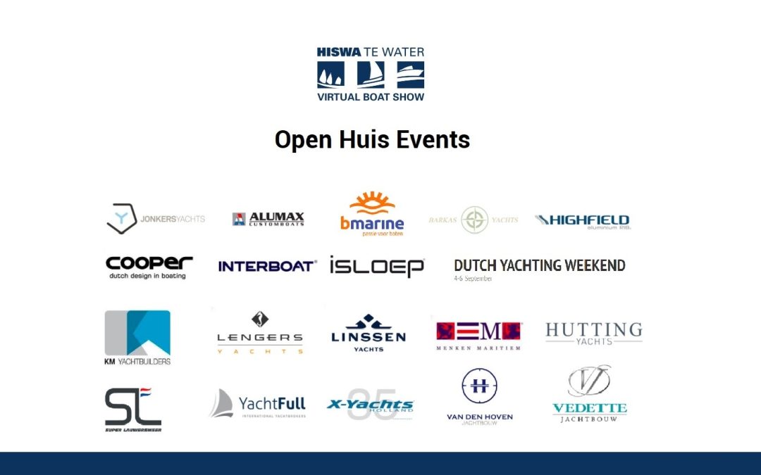 20x Open Huis Events ter ere van de HISWA te water virtual boat show