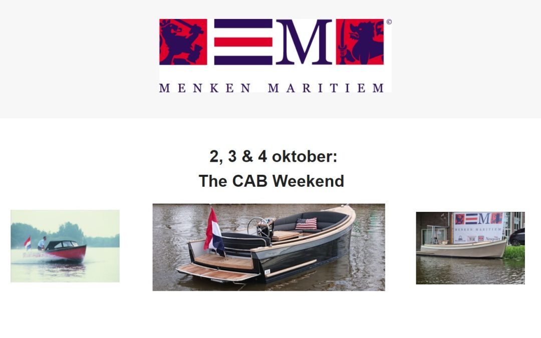 Menken Maritiem organiseert The CAB weekend op 2, 3 en 4 oktober