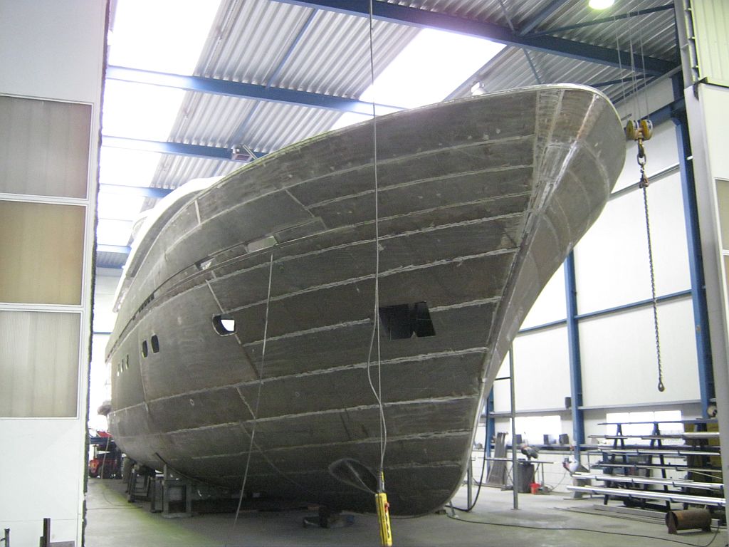 Large Yacht under construction