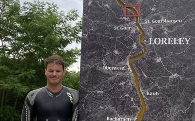 Duitse zwemmer is bijna in Spijk na een monstertocht via de Rijn