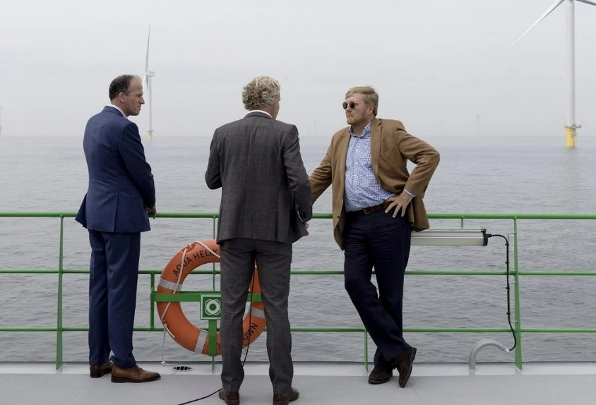 Koning Willem-Alexander bezoekt duurzame projecten in de Noordzee