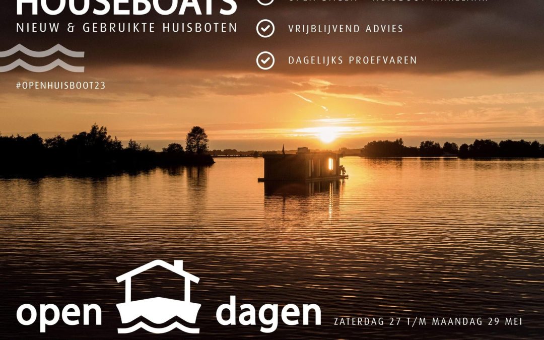 Open Huisboot tijdens het pinksterweekend bij Huisboot Makelaar