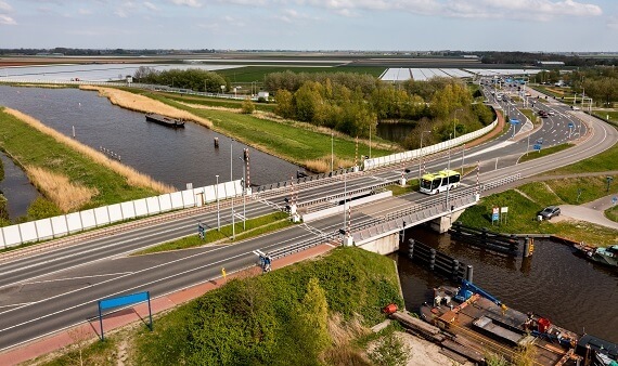 Kraspolderbrug ’s avonds gesloten