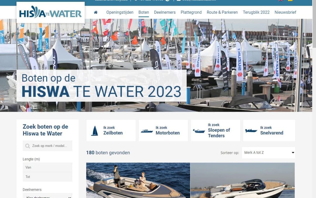 Voorpret Hiswa te Water: boten alvast online bekijken