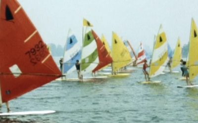 Historische surfwedstrijd op Paterswoldsemeer