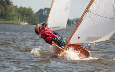 NK 12 voetsjol met ruim 50 boten aan de start