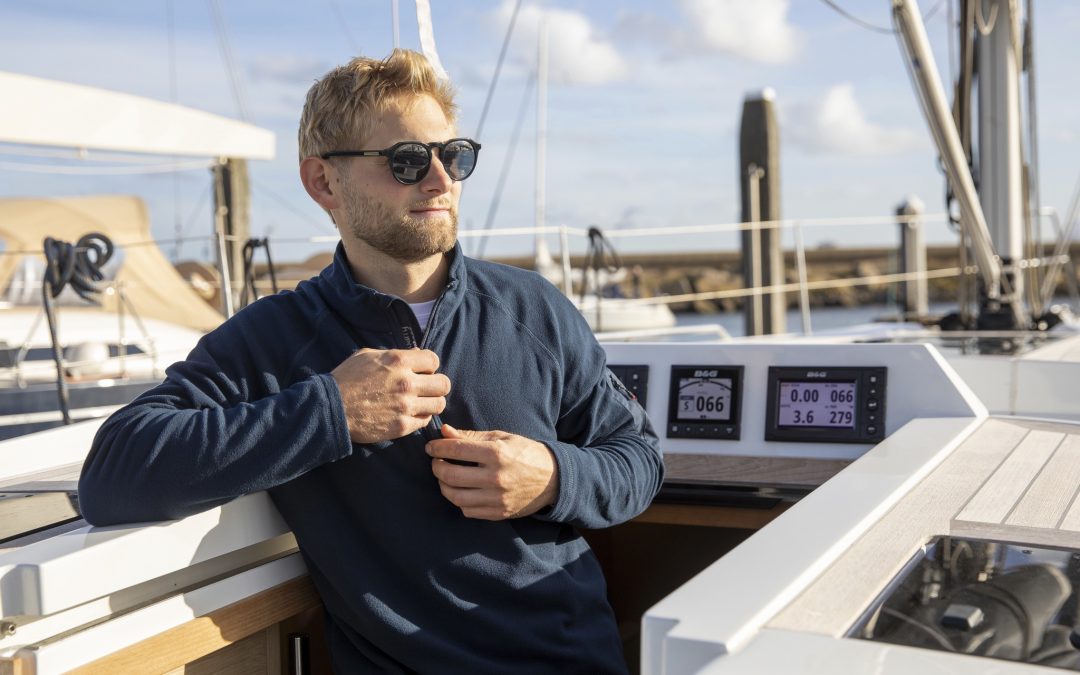 Warme Dubarry fleece voor frisse dagen op het water