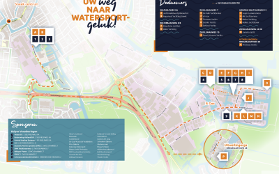 Handige routekaart voor Motorboot Sneek