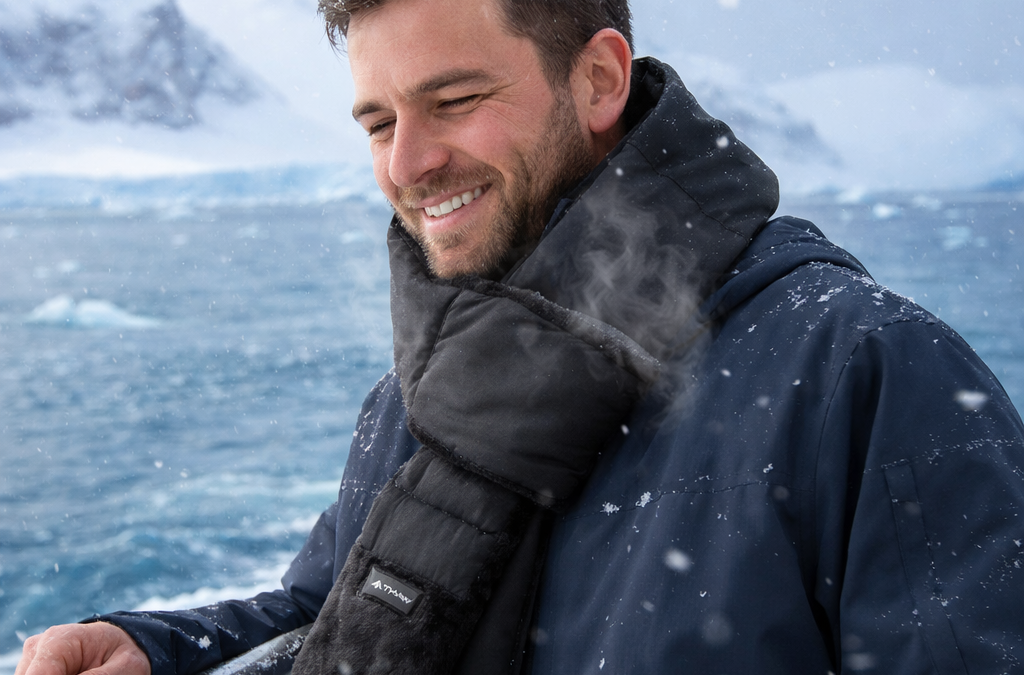 Oplaadbare verwarmde sjaal voor koude dagen