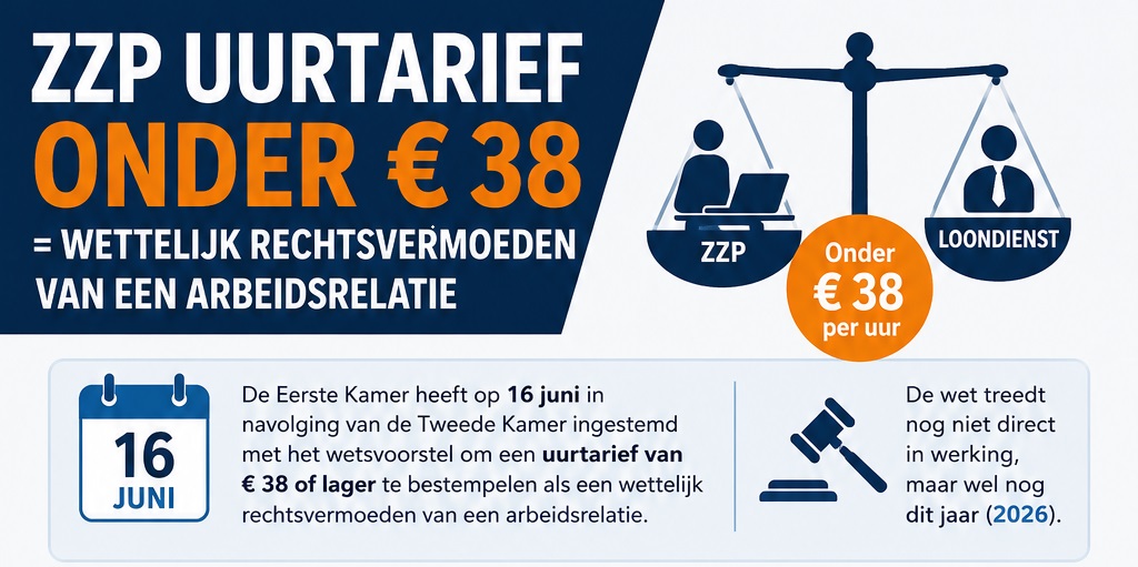 ZZP uurtarief onder € 38 wijst op schijnzelfstandigheid