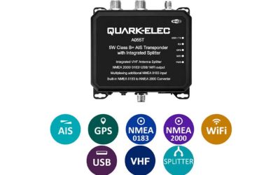 Quark Elec A055T 5W AIS transponder met ingebouwde splitter